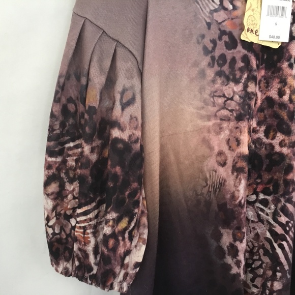 Top Women's One World L Large Gray Taupe Knit NWT - Picture 4 of 8